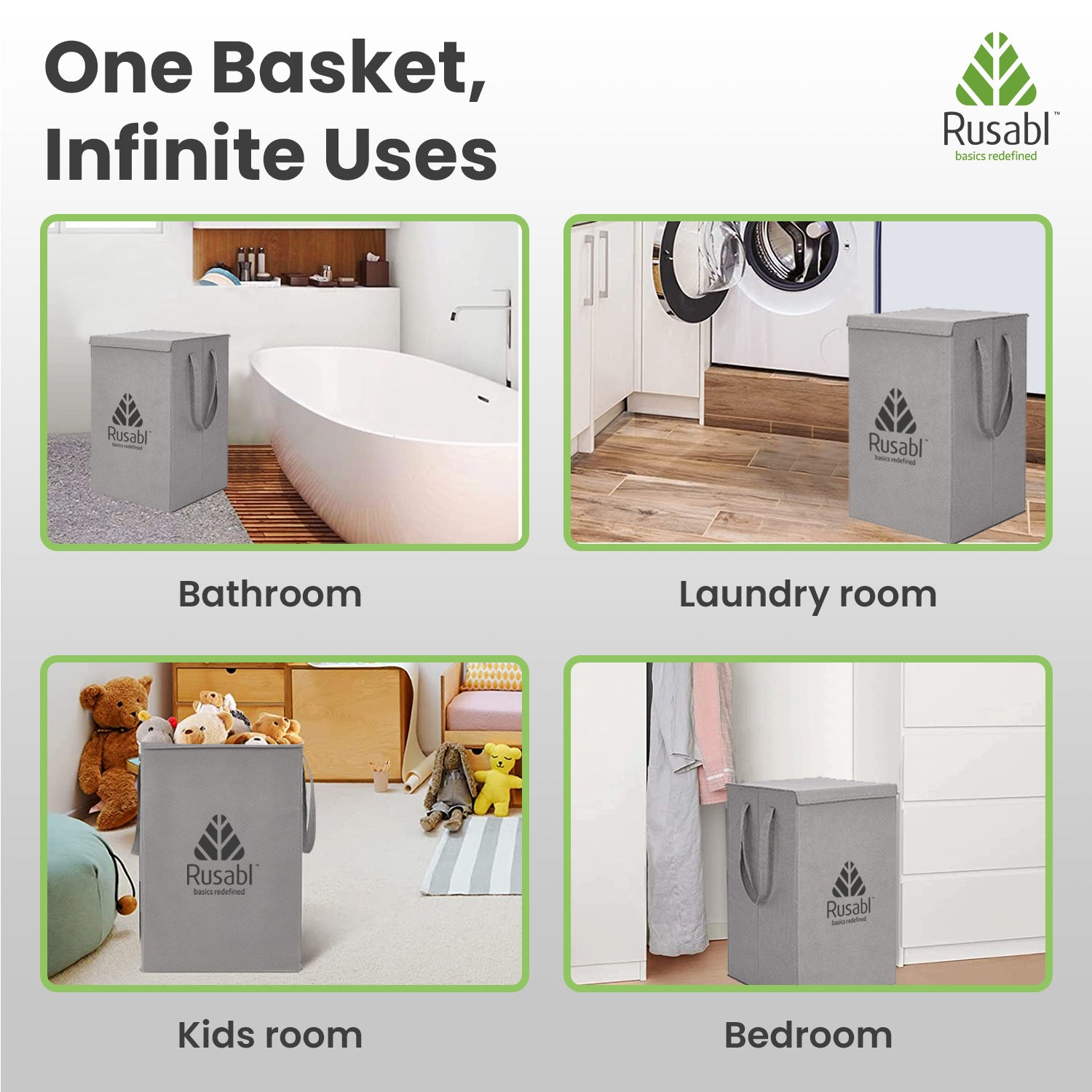 Laundry Basket for Clothes with Handles