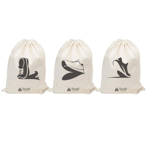 Cotton Shoe Bag - Set of 3