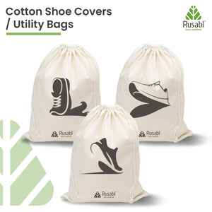 Cotton Shoe Bag - Set of 3