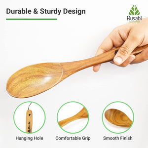 Pack of 3 100% Pure Sheesham Wooden Spatulas