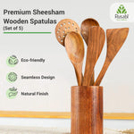 Load image into Gallery viewer, Pack of 5 100% Pure Premium Sheesham Wooden Spatulas

