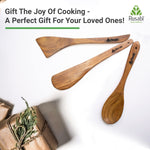 Load image into Gallery viewer, Pack of 3 100% Pure Sheesham Wooden Spatulas
