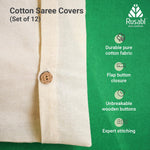 Load image into Gallery viewer, Pack of 12 Cotton Saree Bags with Button
