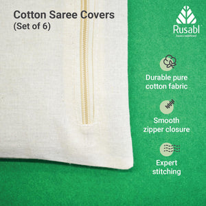 Cotton Saree Bags with Zip