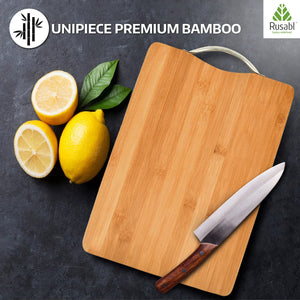 Bamboo Chopping Board with Metal Handle
