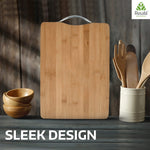 Load image into Gallery viewer, Bamboo Chopping Board with Metal Handle
